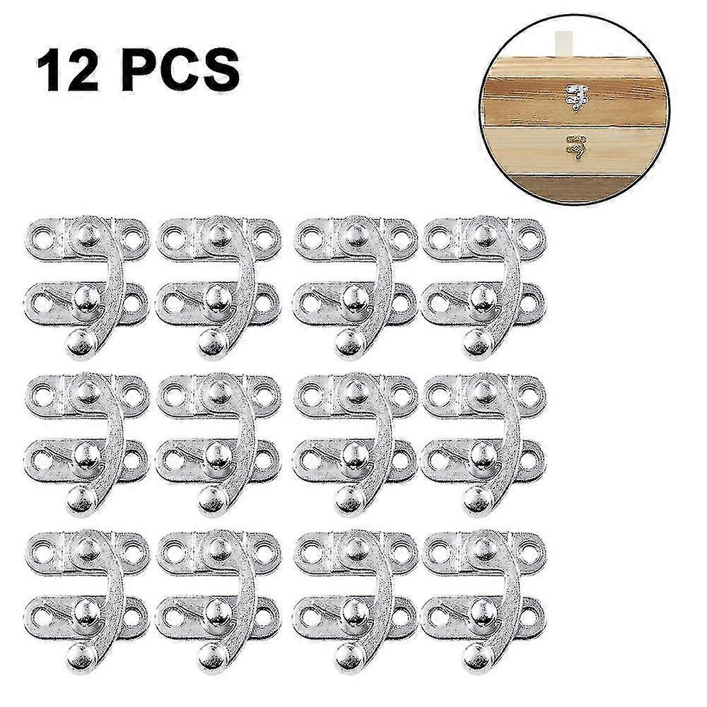 12ks Stříbrná šperkovnice západka Hasp s dekorativním designem