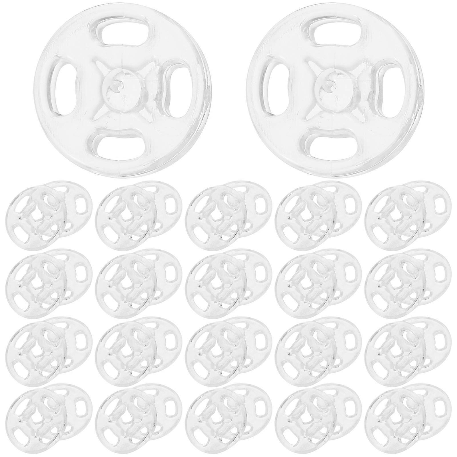 Clear Snap Fasteners 100pcs   Durable Invisible Coat Buttons for Sewing, DIY Crafts, Knitting & Scrapbooking Projects   Clear Button Accessories for