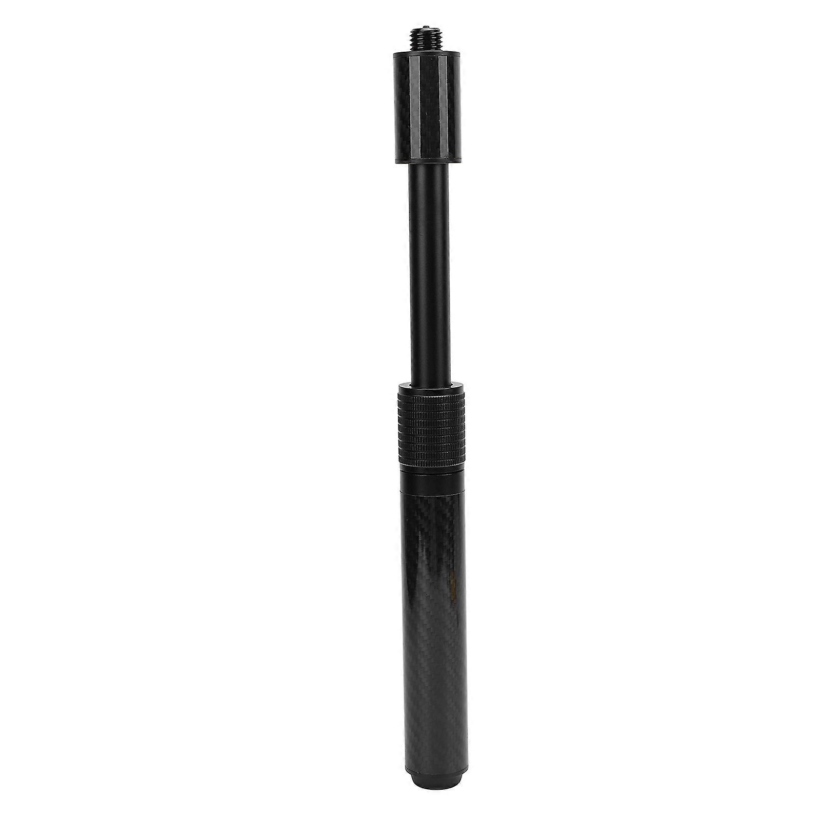 14in Pool Cue Extension Telescopic Carbon Fiber Billiard Extension with Bumper for Universal 