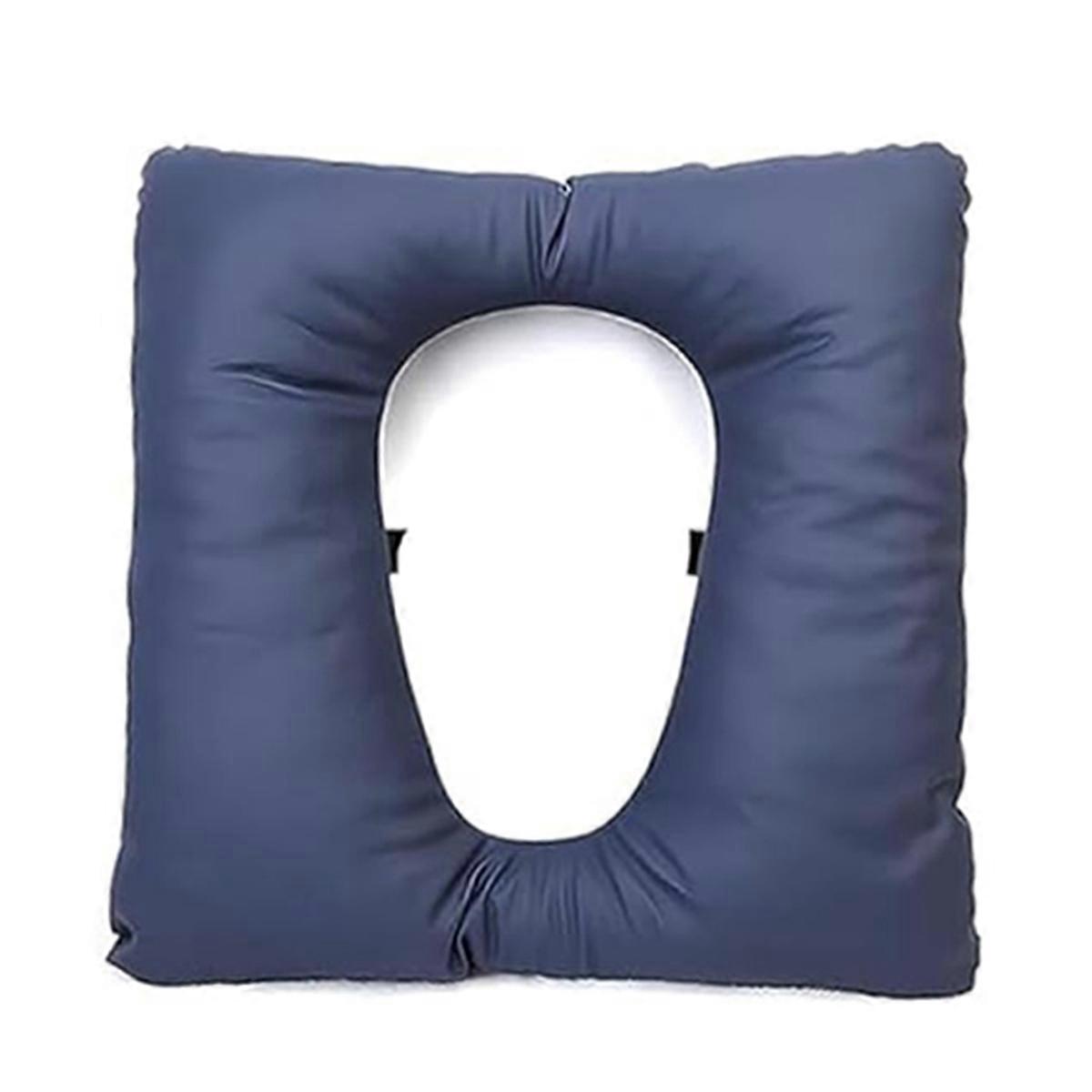 Bedside Commode Cushion Washable 16.5inch X 16.5inch PU Cover with Fixing Straps for Commode Chair