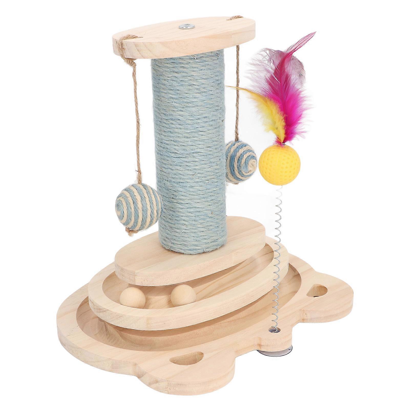 Cat Scratching Post Versatile Sturdy Interactive Cat Training Climbing Tree Scratching Post for Home 