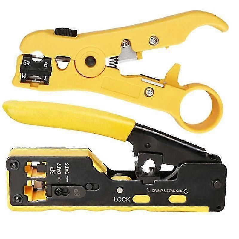Multifunctional Seven-Type Through-Hole Rj45 Crystal Network Tool Wire Stripper Crimping Network Wi