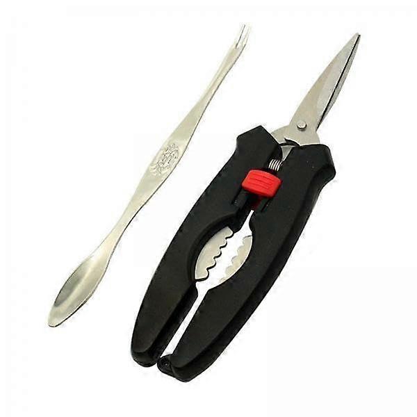 Seafood Tool Set 3-Piece: Lobster Shell Crackers and Shellfish Scissors, Portable Shellfish Shears for Home Parties
