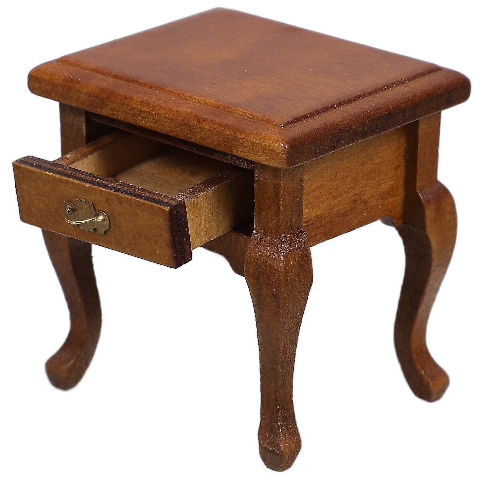 Charming Miniature Table, Blends Rustic Elegance, Enhances Dollhouse Interiors
