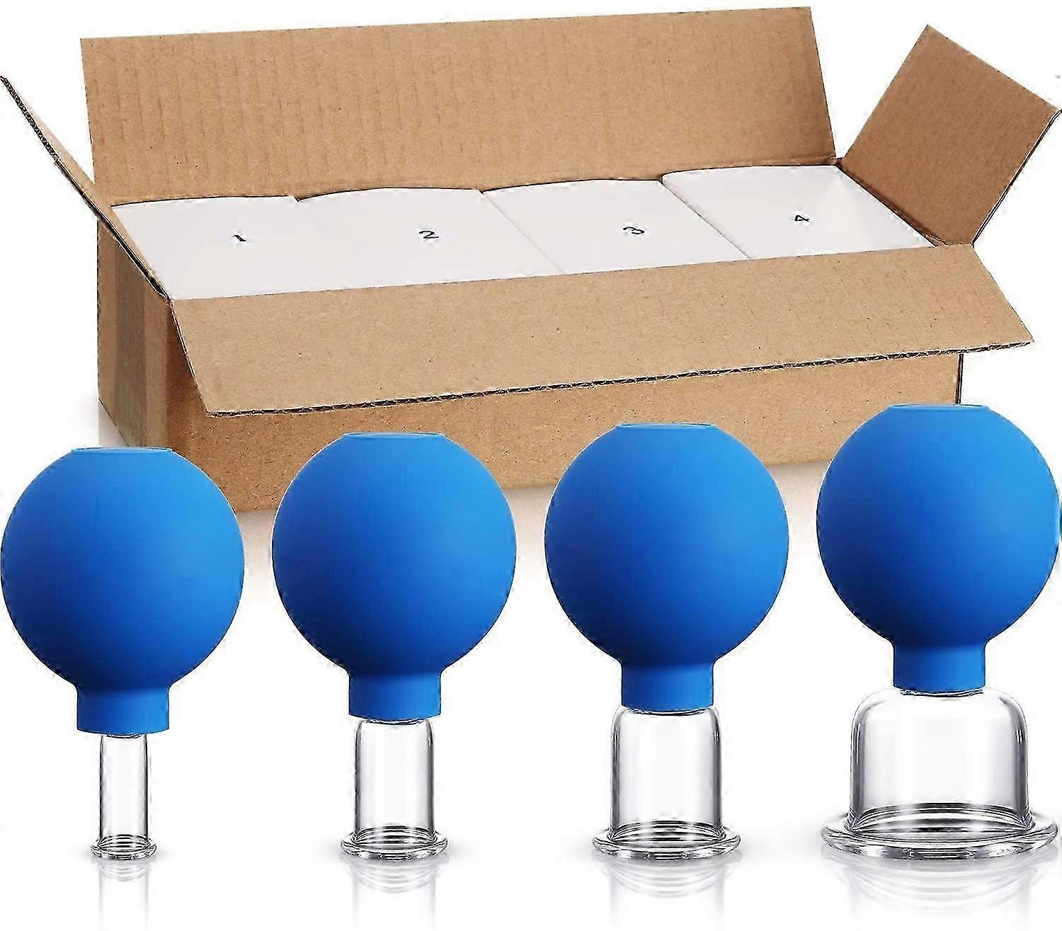 真空カッピングセラピーセット - アンチセルライトボディ&フェイシャルマッサージカップ スキンリフティング用