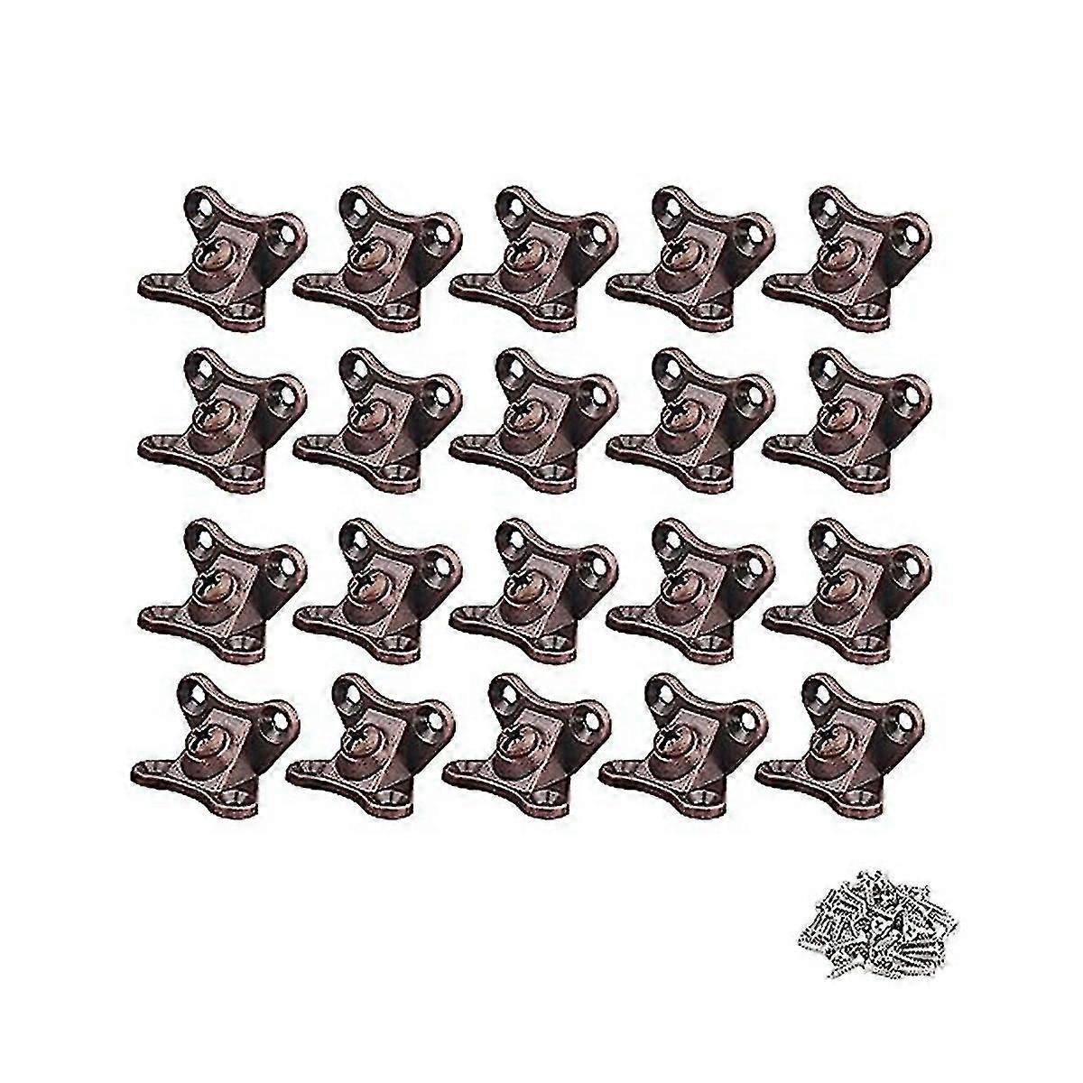 Heavy Duty Adjustable Shelf Brackets, Removable Combination Butterfly Corner & Angle L Brackets (Red Bronze)