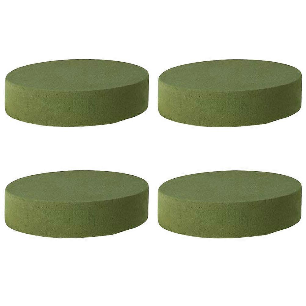 4pcs Green Round Floral Foam Blocks for Flower Arrangements Florist Bricks