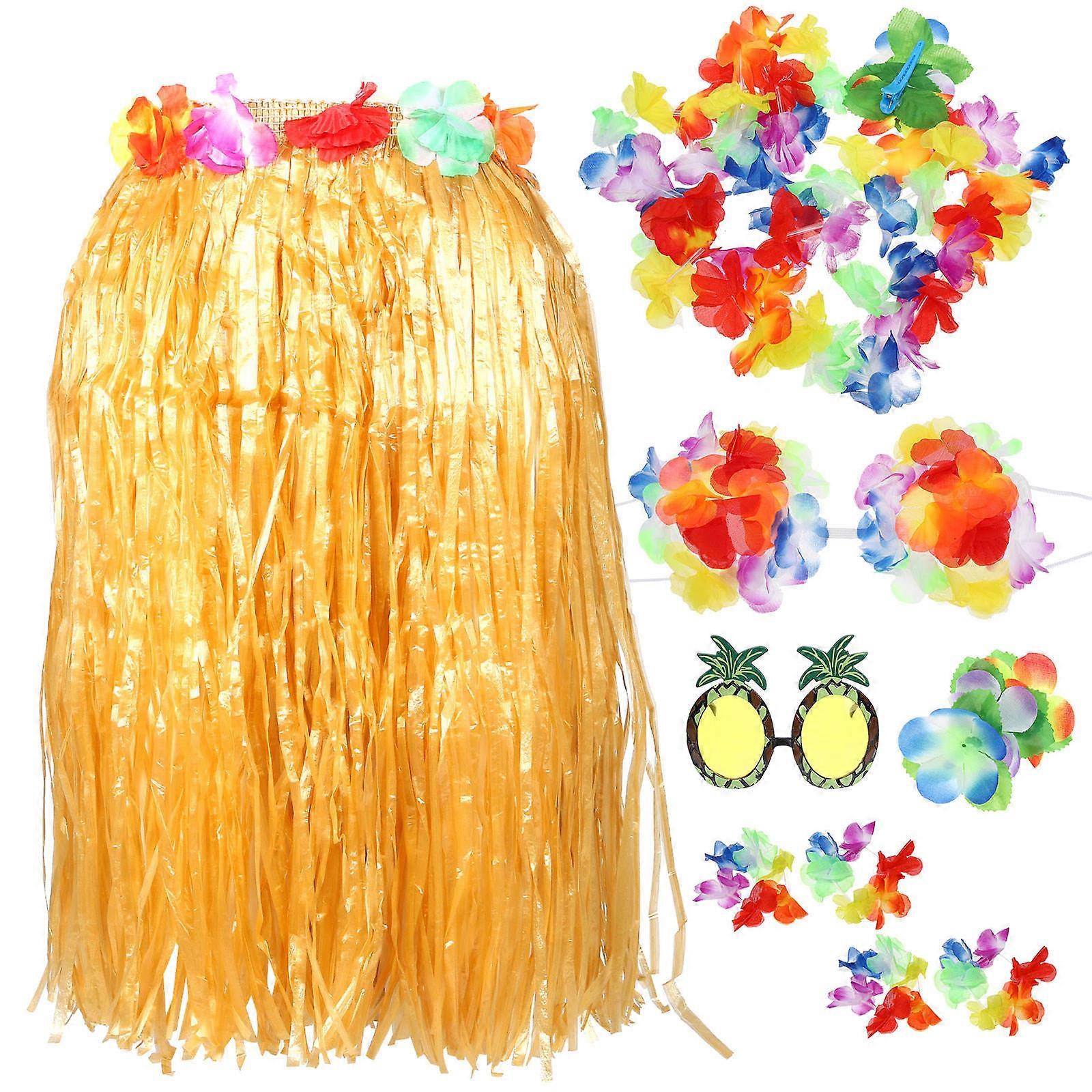 Hawaiian Attire with Novel Dressing Props Suitable for Family and Friend Gatherings