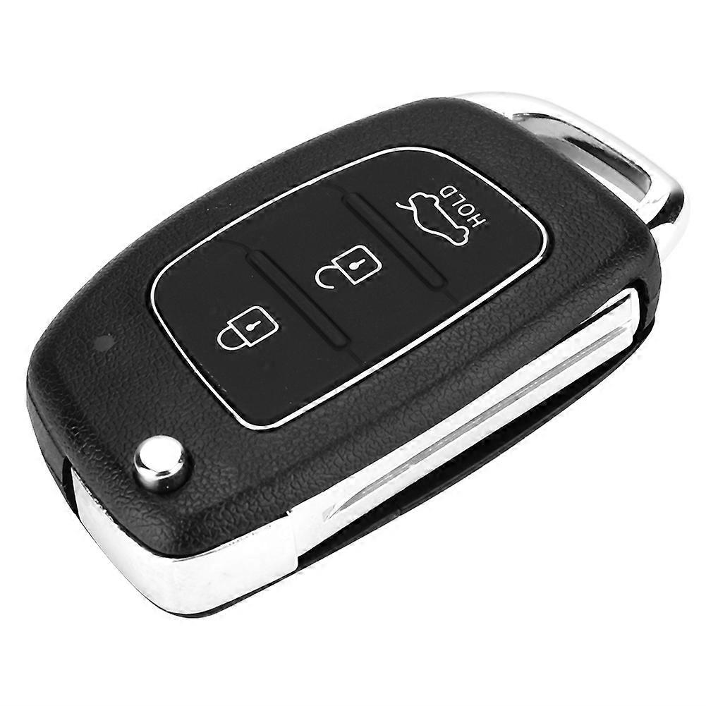 Flip 3 Button Remote Key Fob Case Shell Cover Fit For Hyundai Santa Fe (ix45) 2013-2014