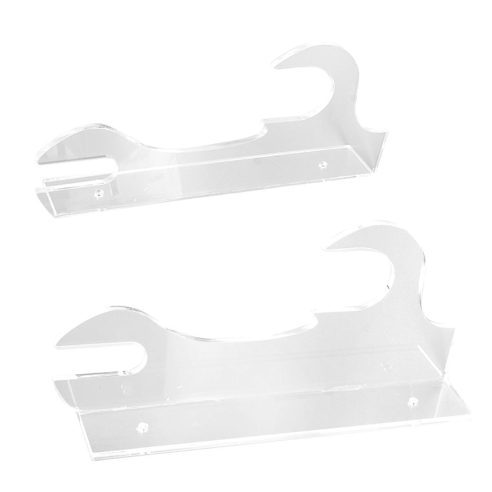 2 Pcs Samurai Knife Holder Wall Mounted Samurai Sword Holder Sword Wall Display Rack Transparent 