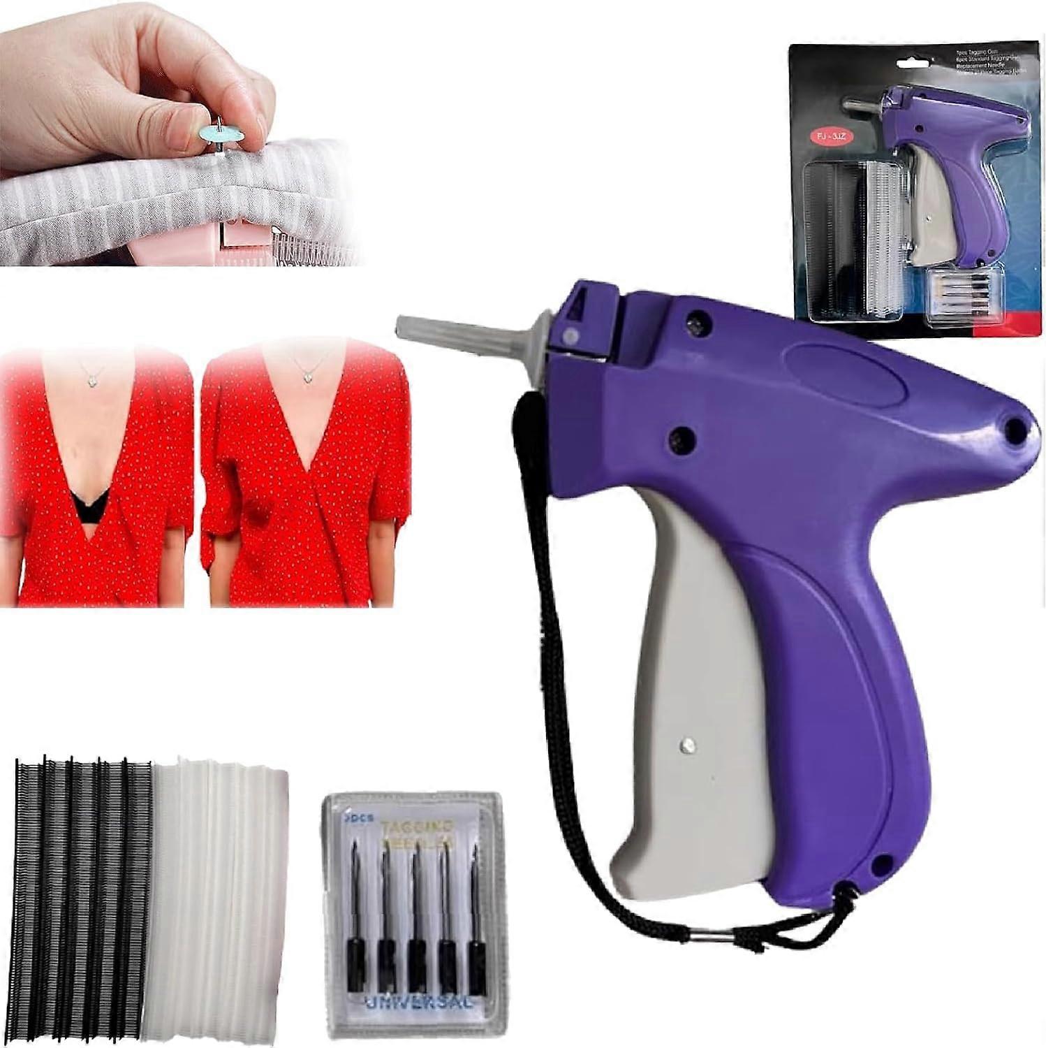 Quick Fixer for Clothes, Micro Stitch Gun, Mini Jamming Tool, Quilt Tacker, Purple Fabric Tagging Tool