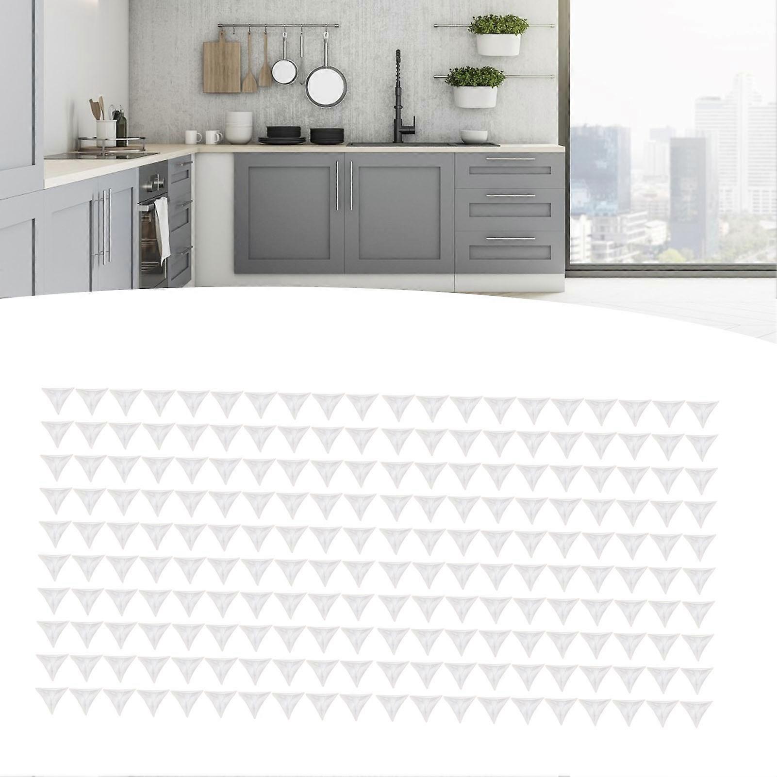 200pcs Inside Corner Dust Guards Clear Triangular Anti Collision Dust Proof Table Corner Guards for Stairs Closets Cabinets Drawers 