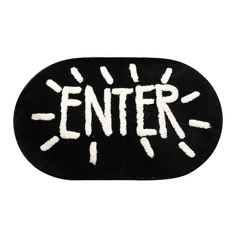 Rectangle Absorbent Ground Mat 1Pack Suitable For Entrance Use Easy To Clean Black 80x50cm Carpet