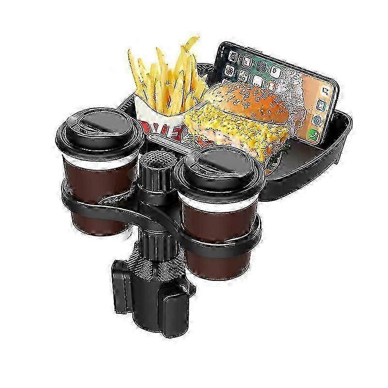 Car Cup Holder Tray Adjustable Universal Car Tray Table With 360 Degree Rotation