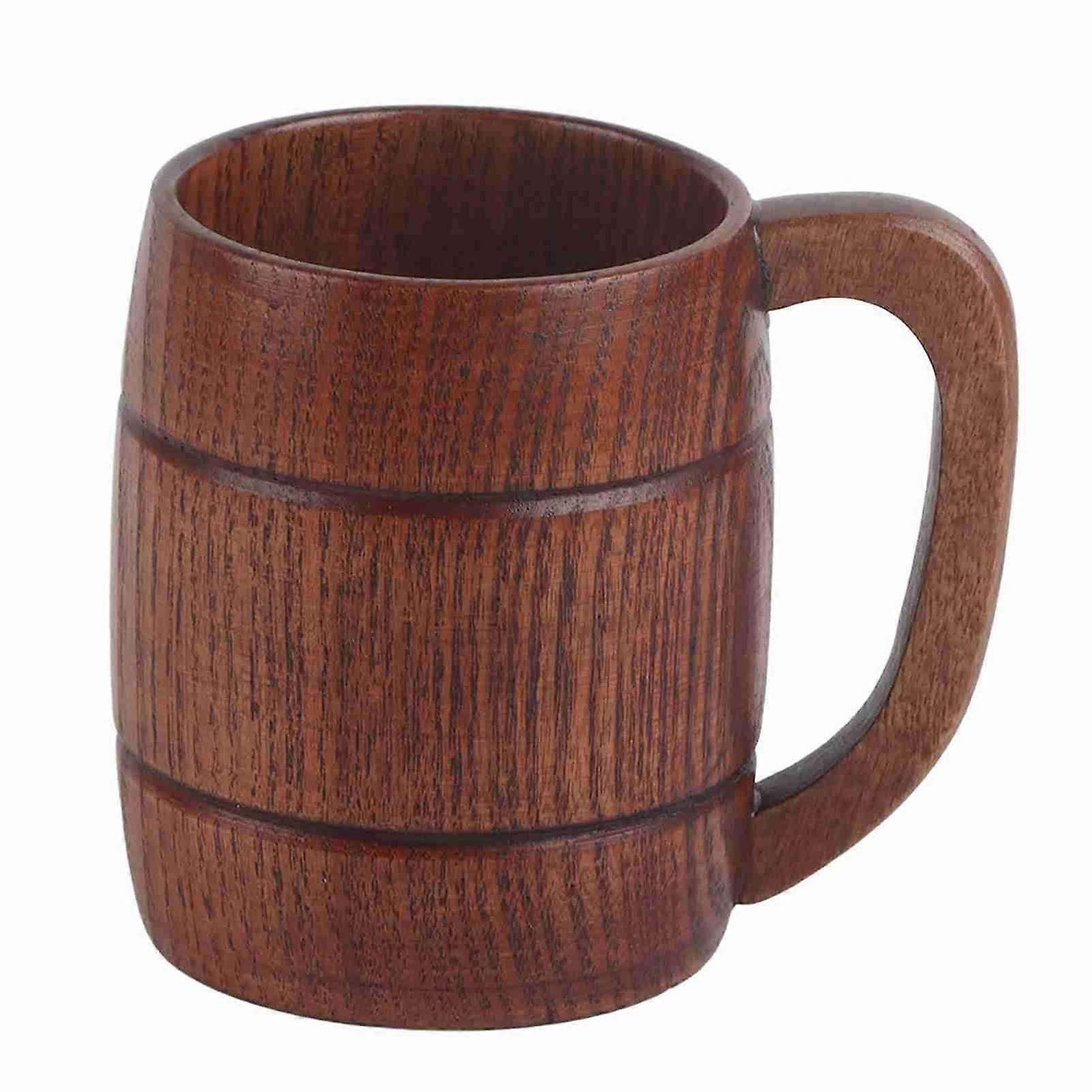 Tasse à bière en bois naturel pur, tasses à eau écologiques faites à la main