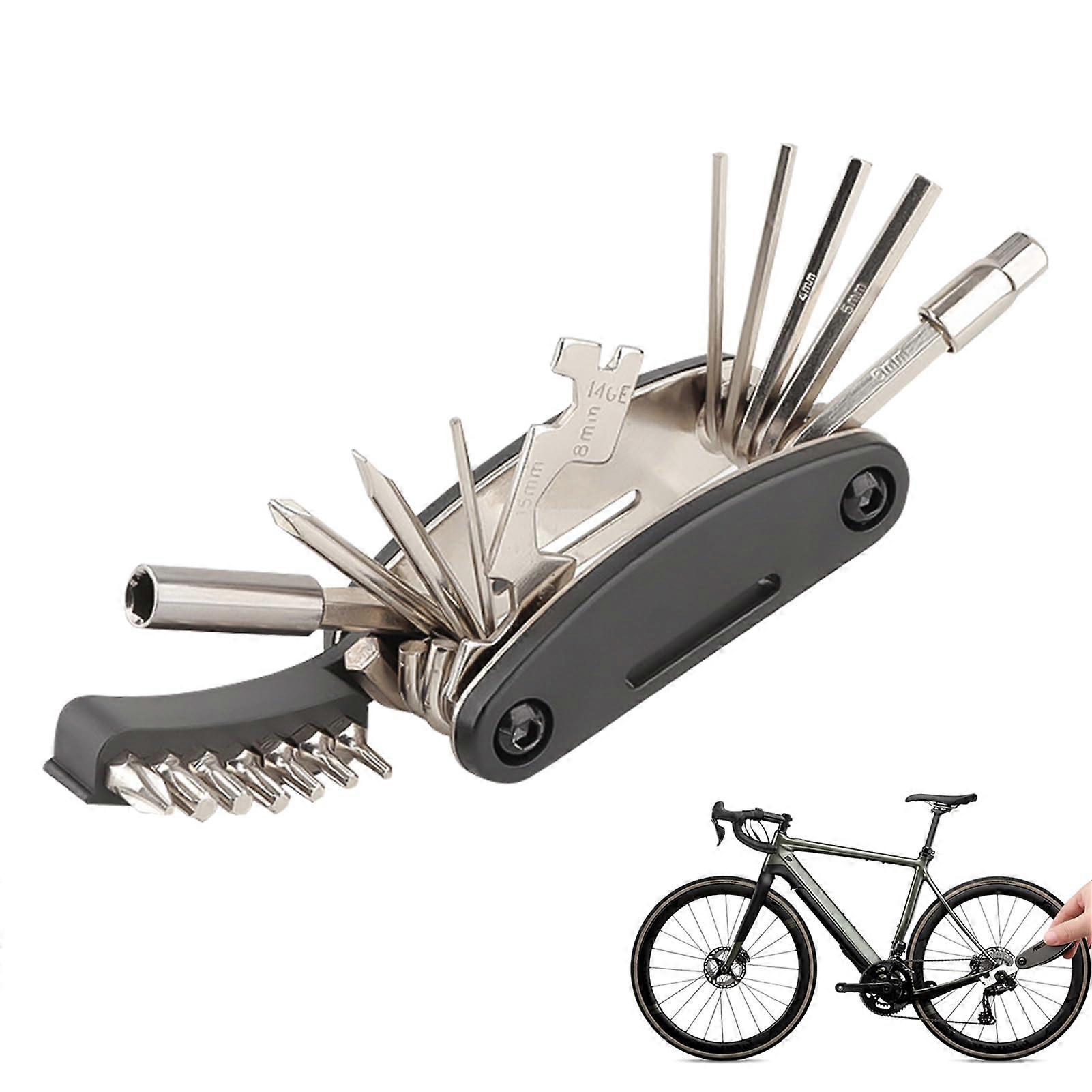 Bicycle Multitool 21-in-1 Foldable Stainless Steel Tool Set for Road Bikes and Ebikes, Multifunctional Bicycle Accessories