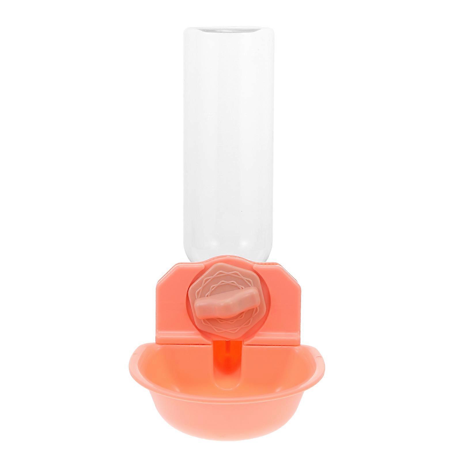 Water Dispenser Cat Pet Feeder Station Automatic Water Feeding Home Use 21X15X20CM Pink 1Pack