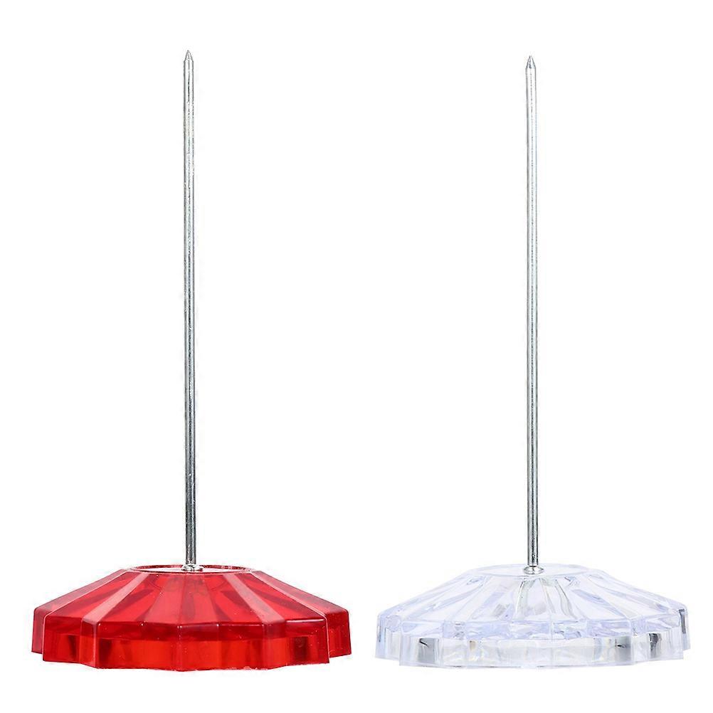 Plastic Straight Rod Paper Holder for Desk Organization in Assorted Colors 2Pcs Stable Base for