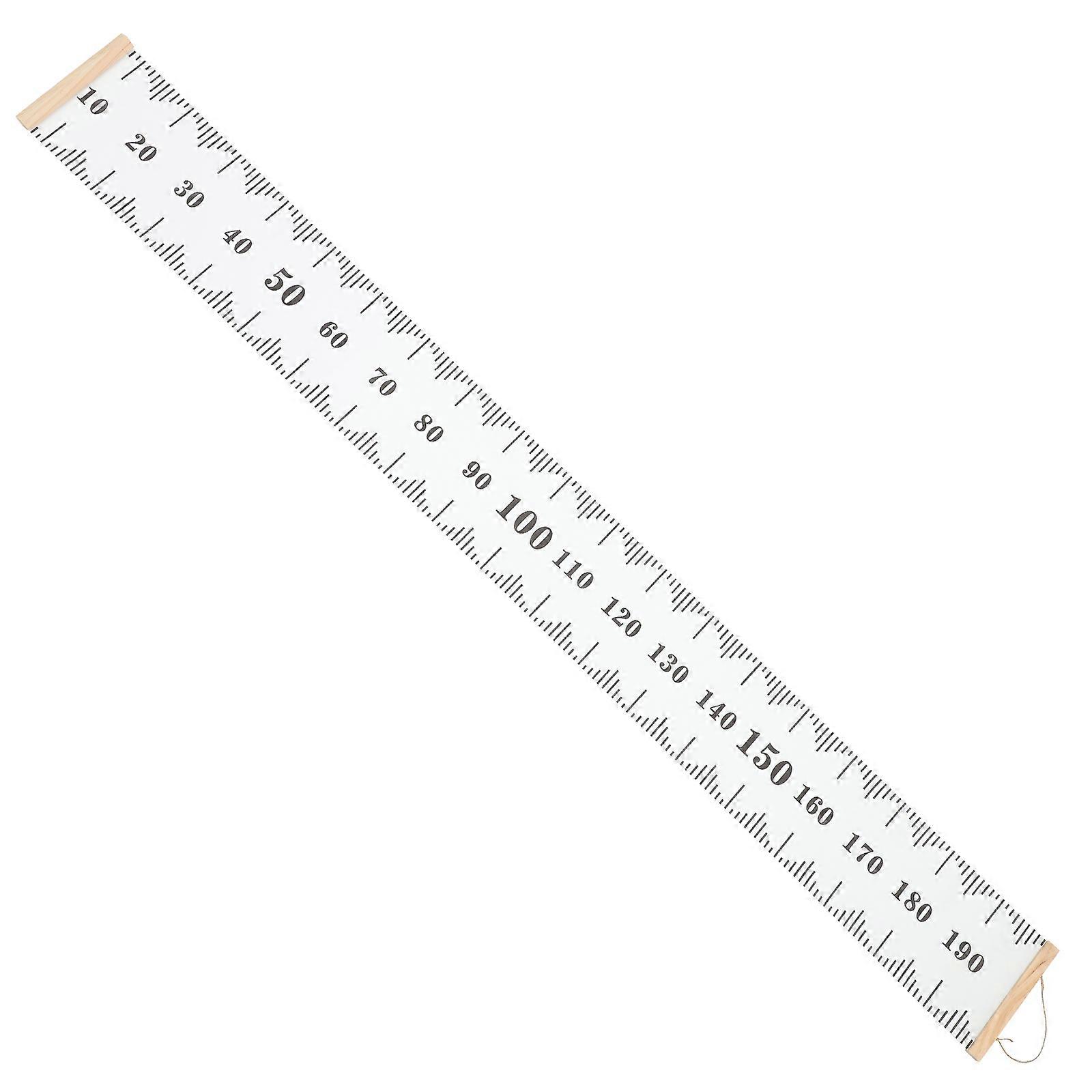Child Height Wall Chart Canvas Hanging Ruler Wave Pattern Growth Tracking For Baby Growth Record Children Toddlers 210.00X20.00X1.20CM Black 1Pack