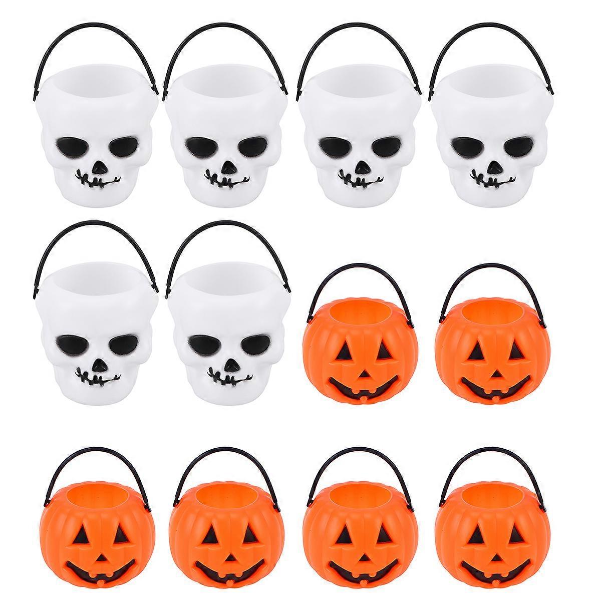 Κολοκύθα Bucket Halloween Θέμα Candy Holder για τα παιδιά Ποικιλία Χρώμα 6.5 x 6 x 5.5 cm 24Pcs
