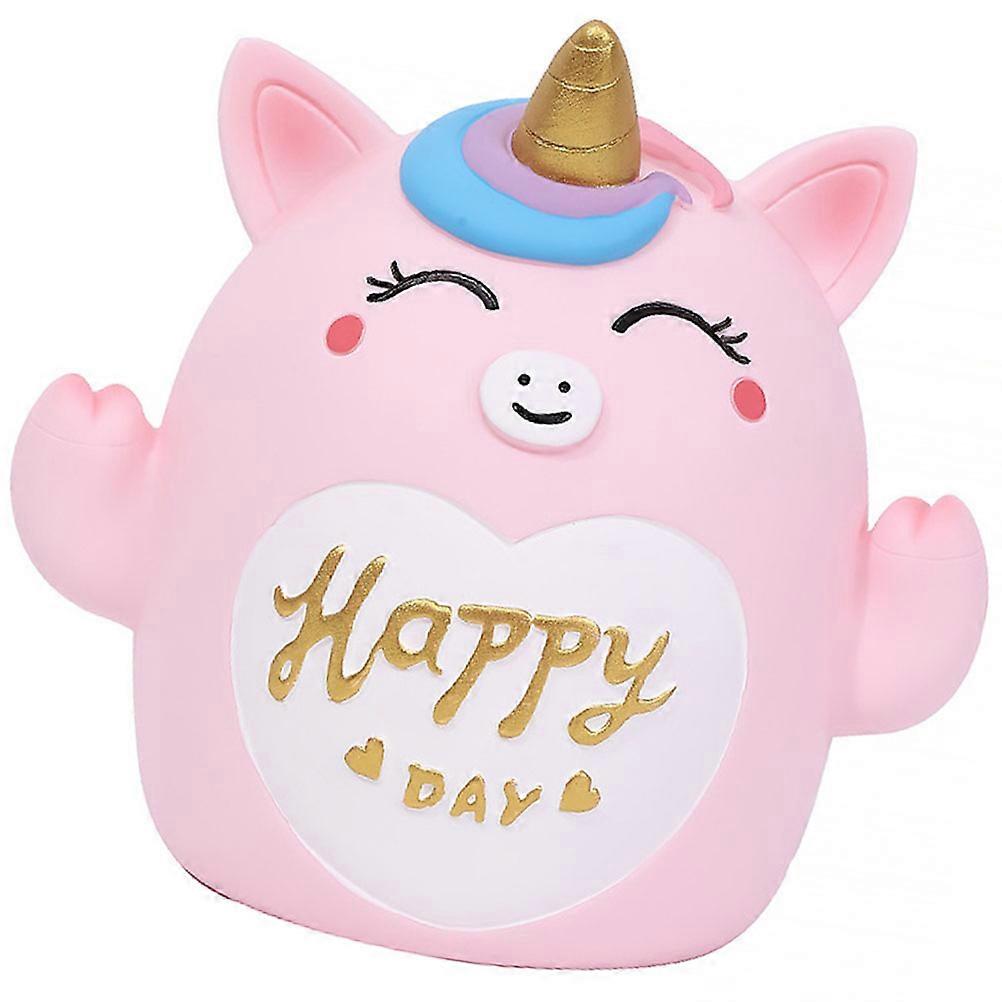Unicorn Shape Money Jar Adorn Rubber 19X14.5CM Festive Occasions Children 1Set