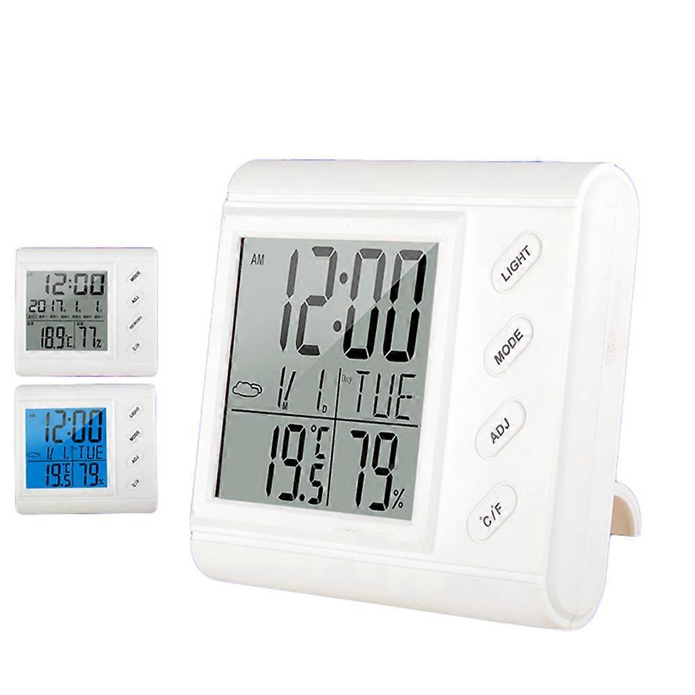 Digital Hygrometer Thermometer Indoor Clock High Precision Wall Mountable Measurement 1Set
