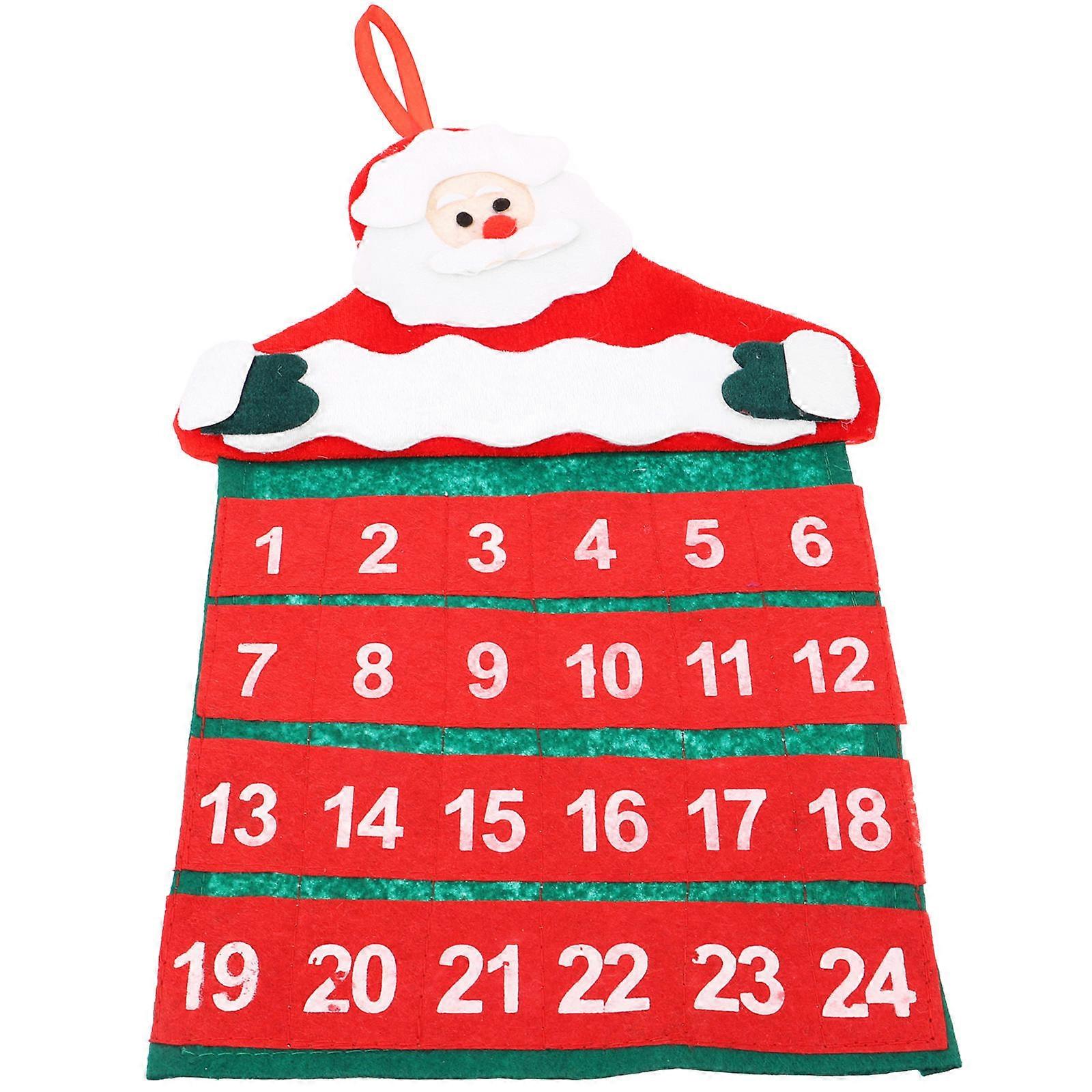 Educational Tool for Kids Advent Calendar Home Decoration Rectangular Fleece Christmas Celebration 1Pcs