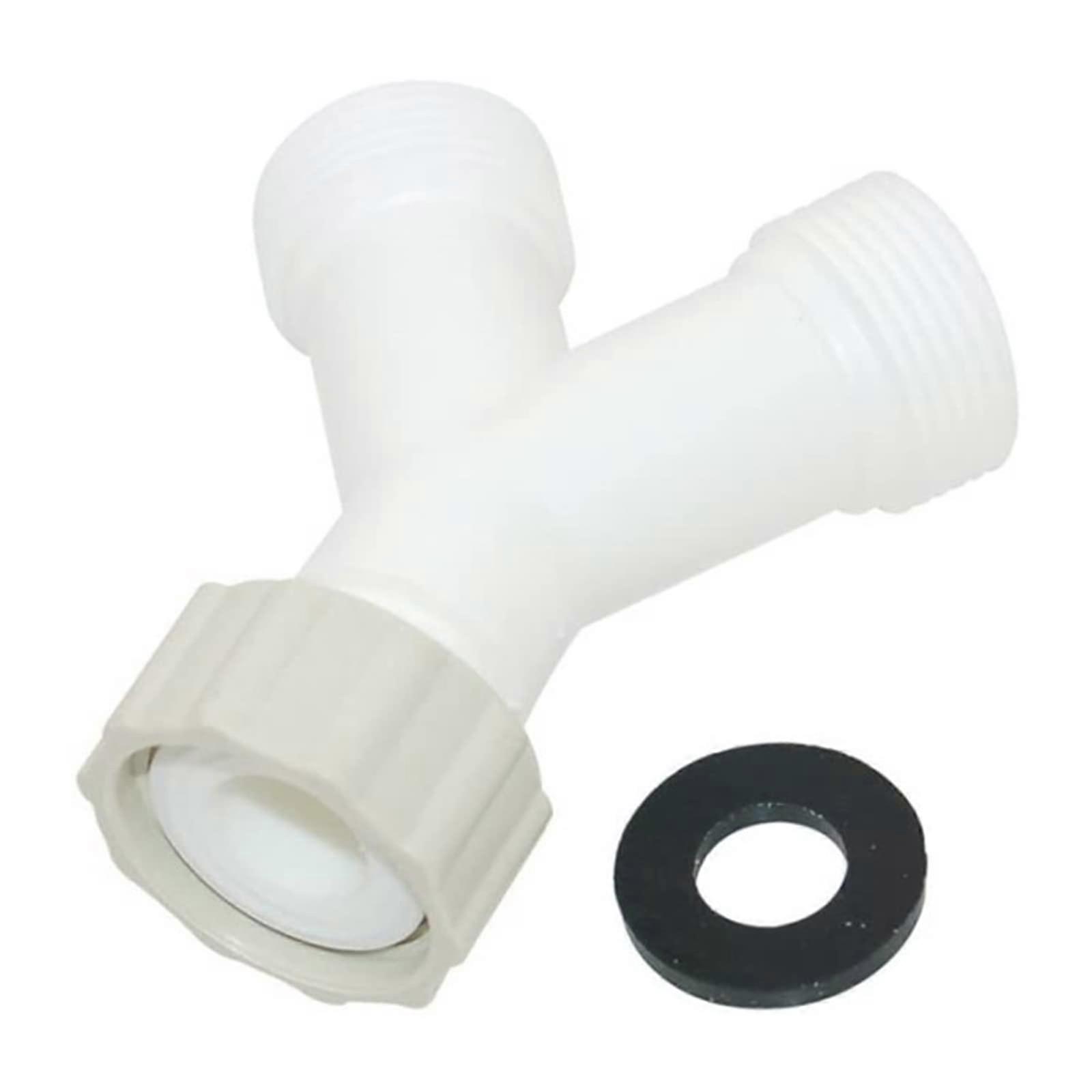 Dishwasher Hose Adapter 3-Way Connector Y-Shape Splitter Connector For Washing Machine White 3/4-Inch