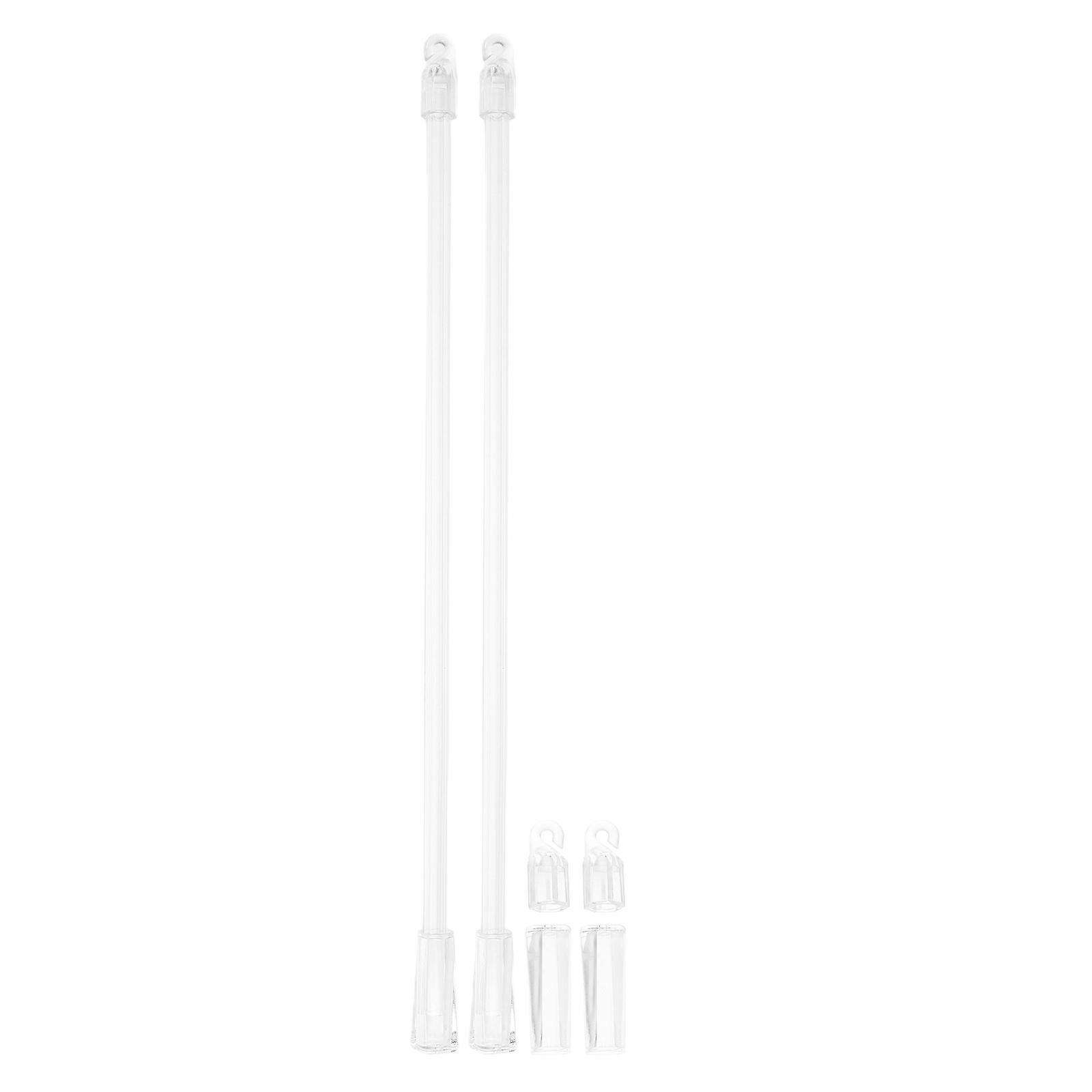 Blind Stick With Hook Clear Vertical Blind Replacement Rod For Easy Light Adjustment 30cm Acrylic Home Use 2Pcs