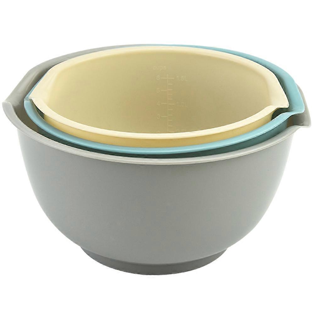 Serving Bowls Kitchen Salad Accessory Stackable Outdoor Use 21.3X21.3X11.6CM 3Pcs