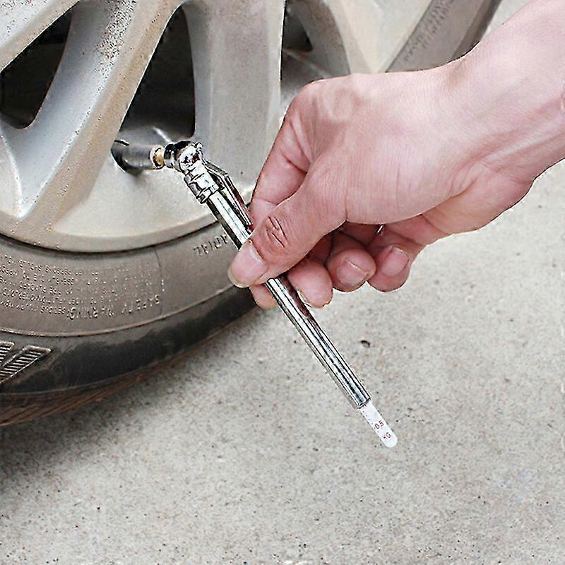 Mini tlakomer v pneumatikách Digitálny displej Automobil 5-50PSI Strieborný merač tlaku v pneumatikách z nehrdzavejúcej ocele