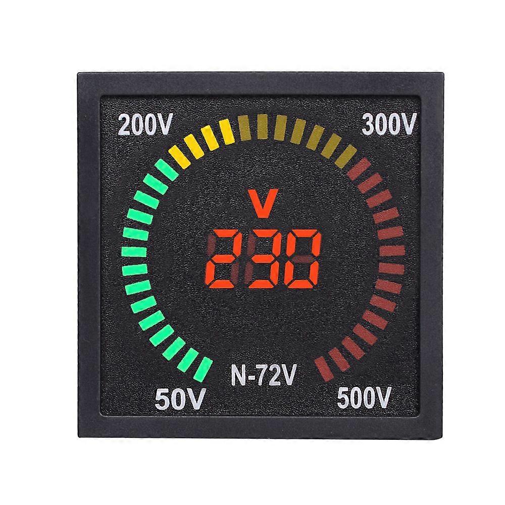 N-72V AC voltage signal indicator 72-shaped turntable LED digital display voltage meter AC50-500V