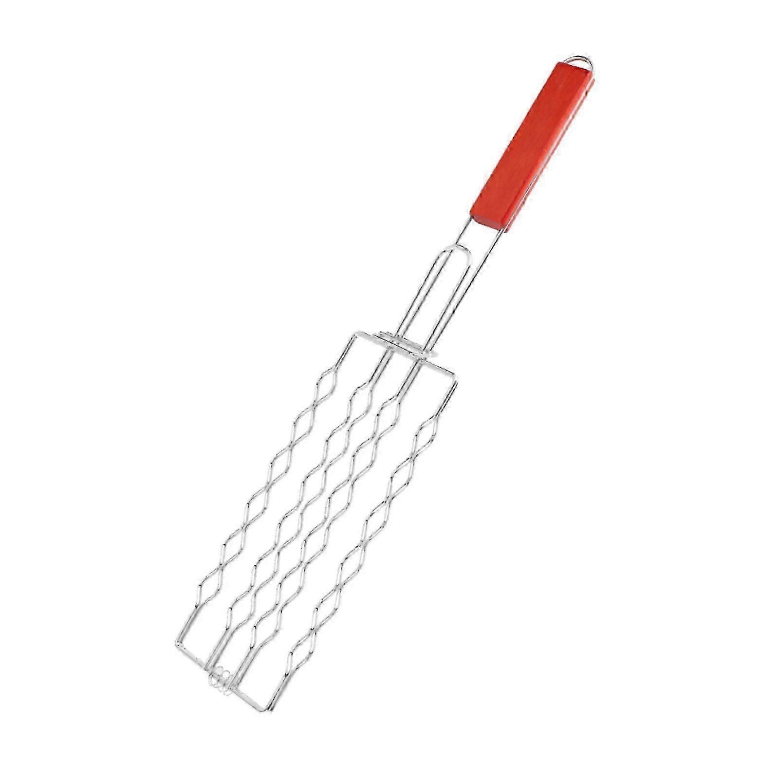 Sausage Rack Grill Basket Grill Mesh Clip Holder for Grilling Fruits Seafood