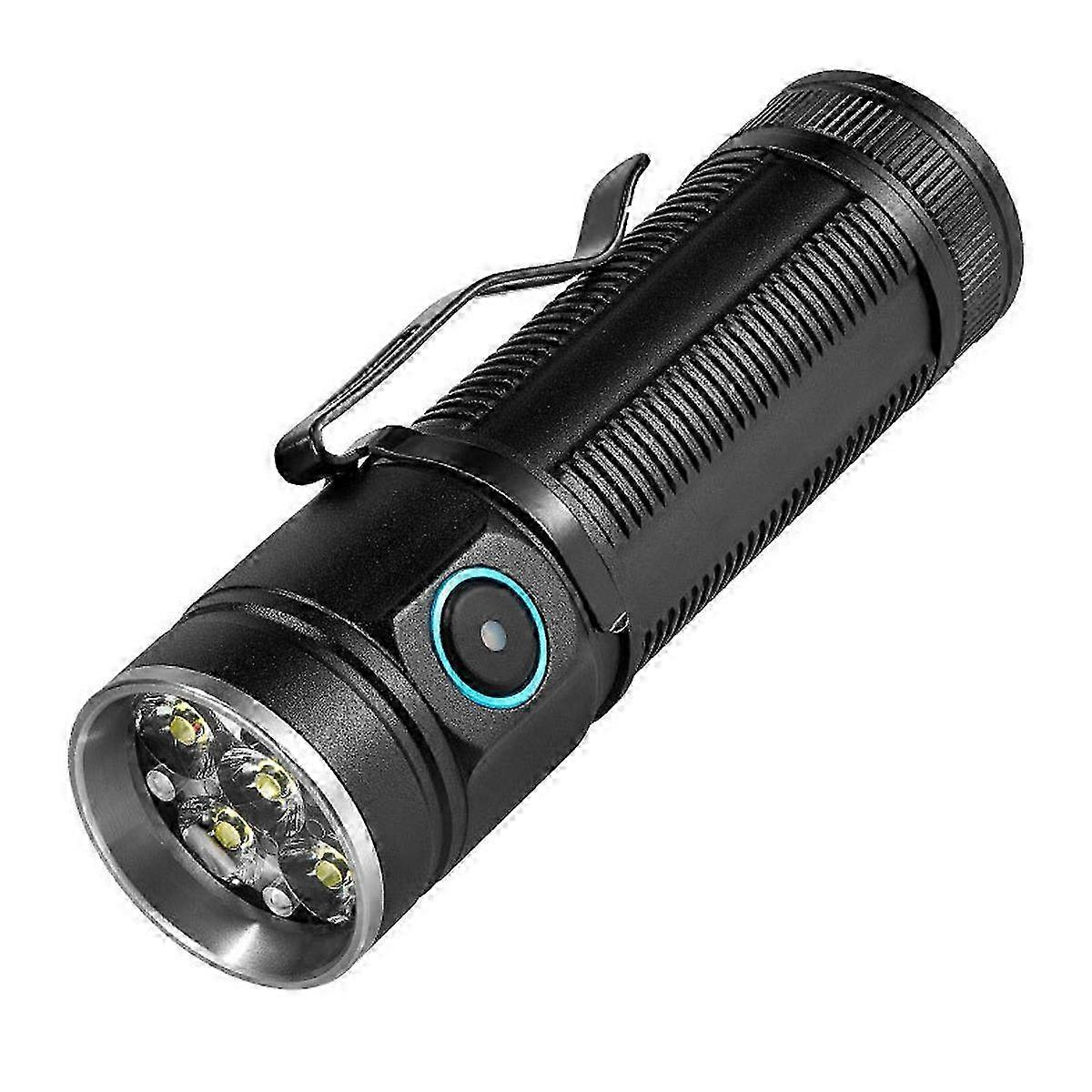 Compact High Lumens Rechargeable Flashlight with 6 LED and 5 Modes, Suitable for Various Uses