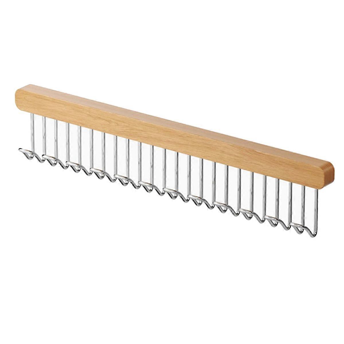 Tøjopbevaring bøjle multifunktionel træ bælte bøjle slips holder beanie bh skab forsyninger 12 krog højre