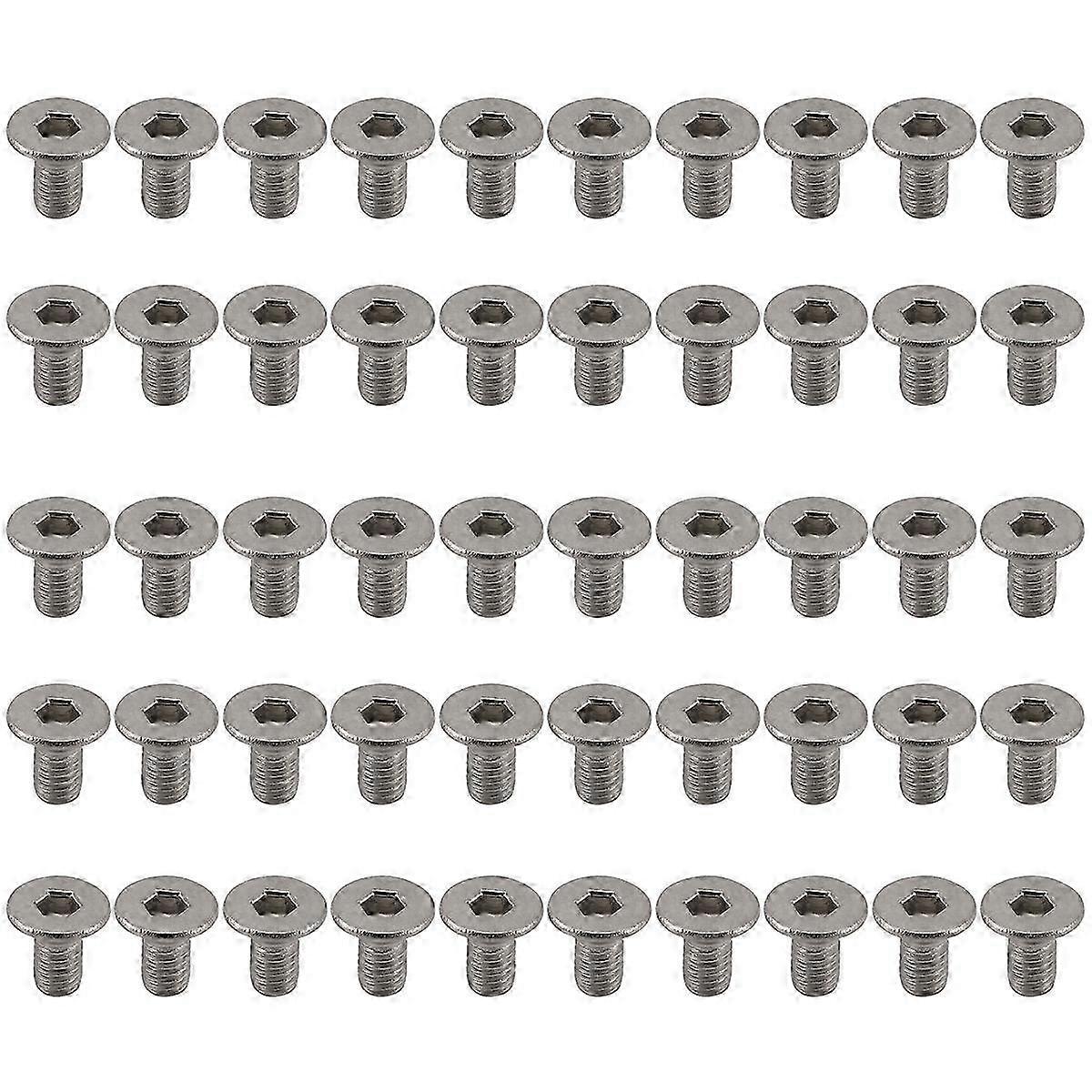 M3 x 6mm Hex Socket Countersunk Flat Head Screw Bolts 50pcsEdition 0701