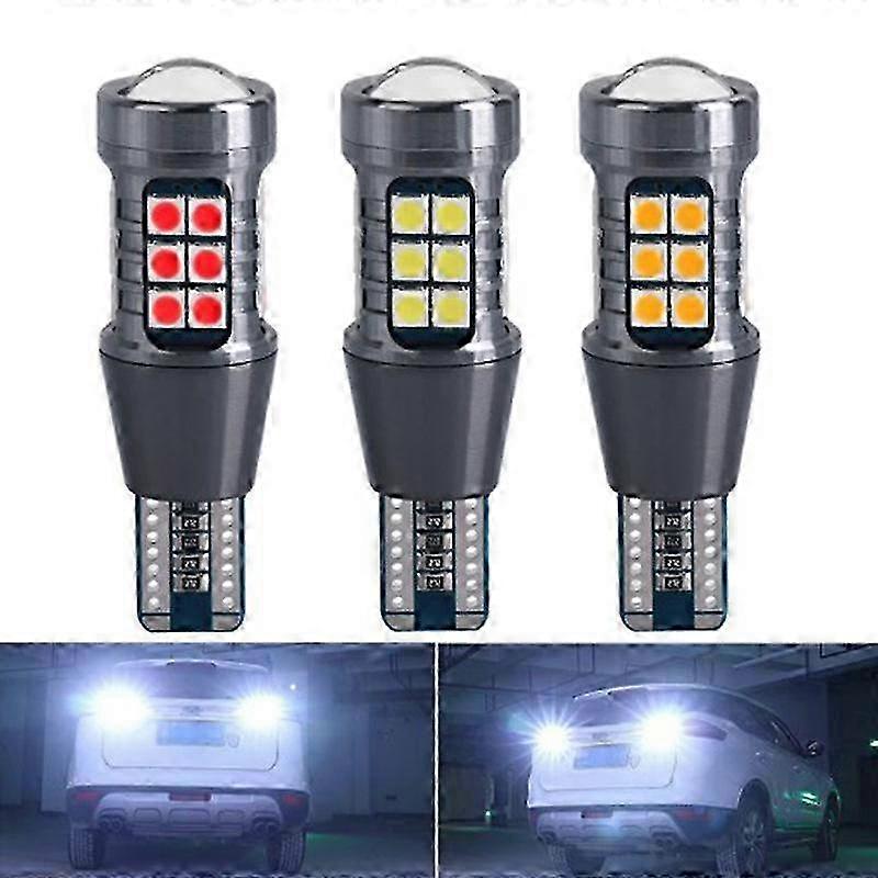 1/2kpl W16W T15 3030 27SMD piirisarjat LED Canbus virheettömät polttimot peruutusvaloihin 6000K valkoinen, keltainen, punainen väri