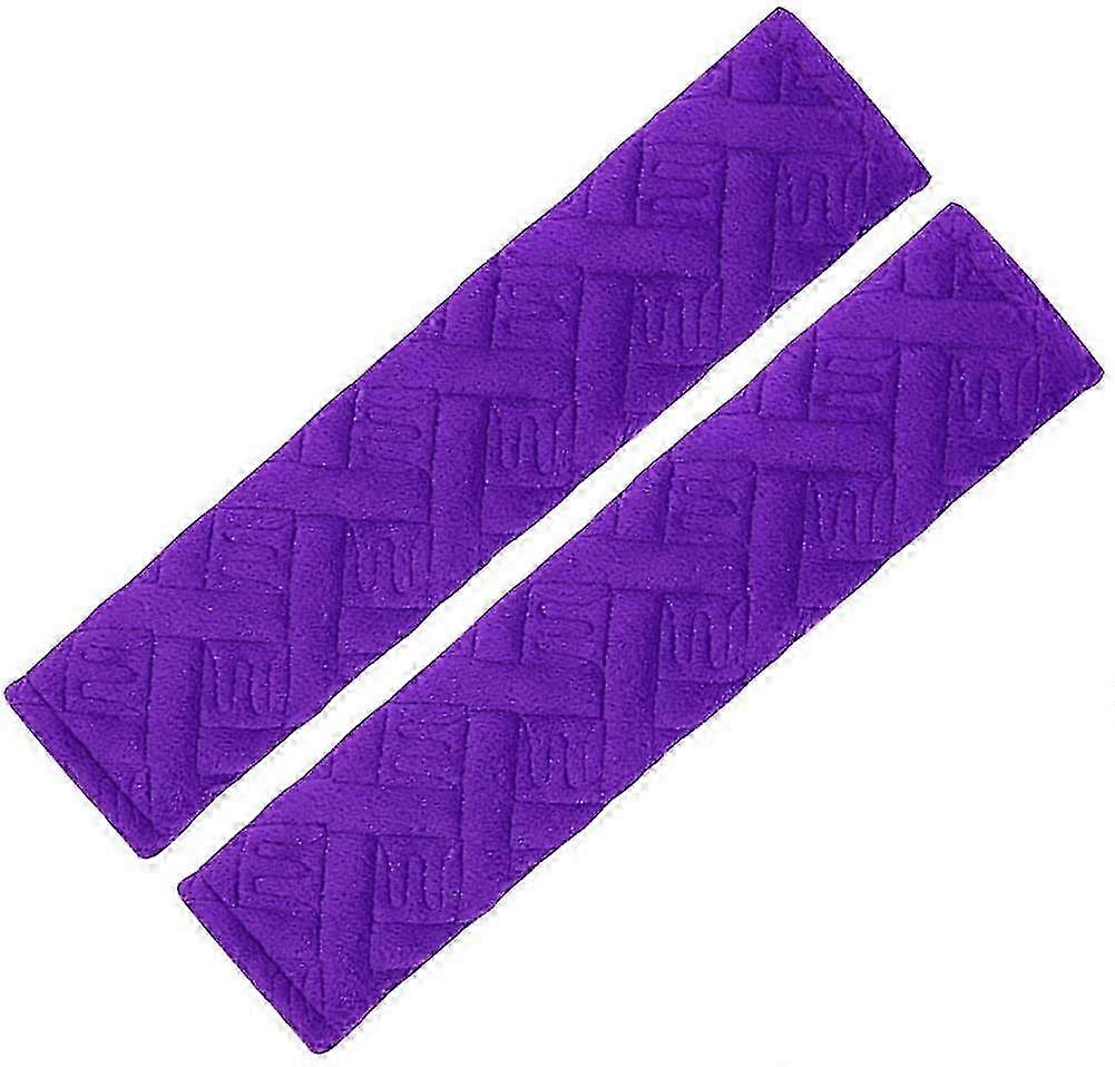 2 Pack Purple Universal Car Seat Belt Pads, Multicolor Seat Belt Shoulder Pads, Velvet Surface