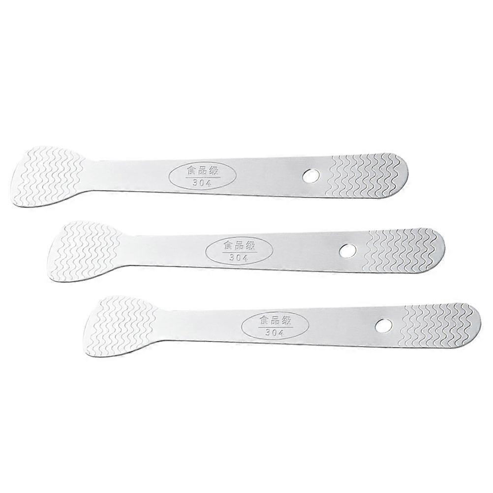 Convenient Stuffing Spoon Dumpling Filling Spoons Kitchen Tool Silver Stainless Steel Easy to Clean 3Pcs