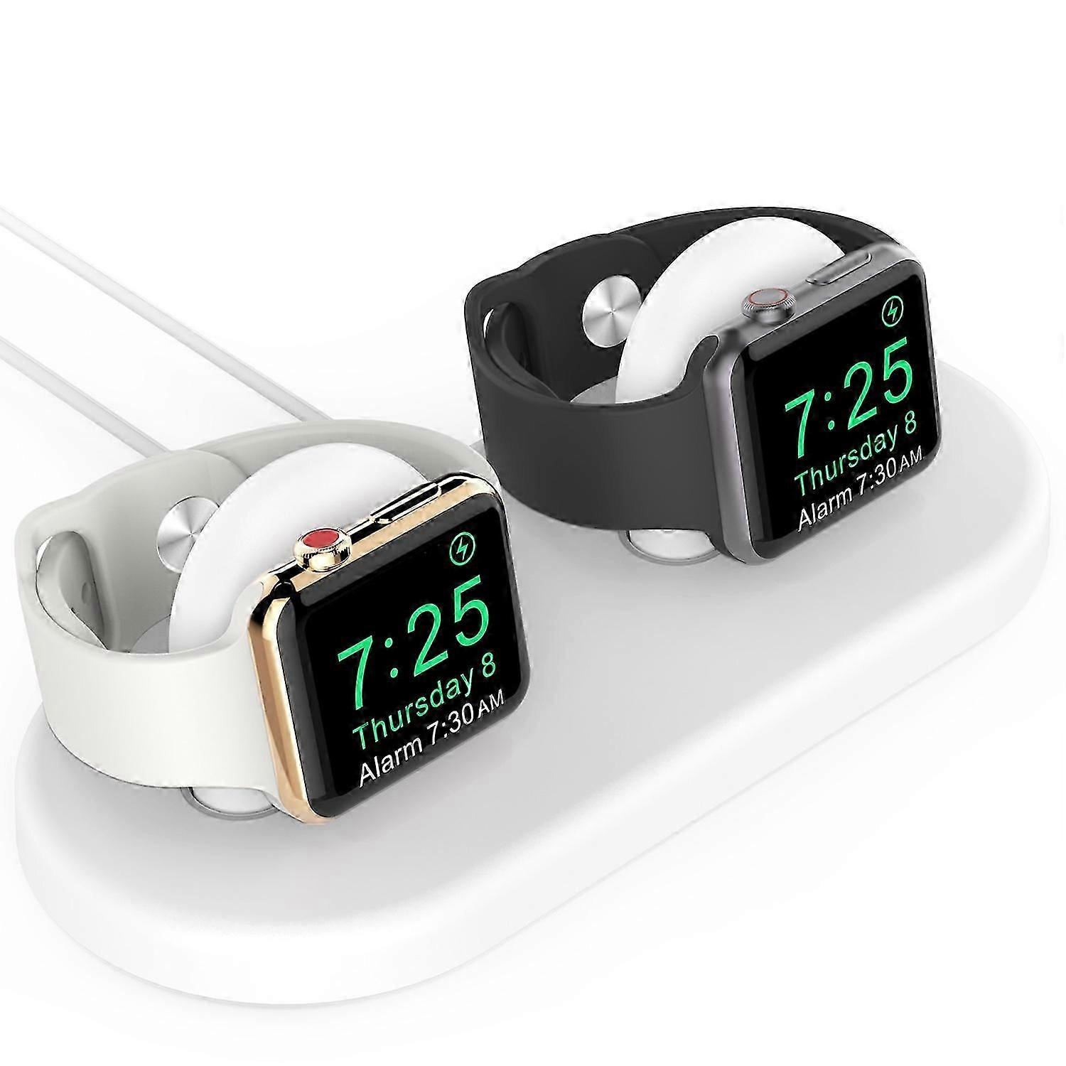 AHASTYLE PT116 For Apple Watch Dual Position Charging Stand Smart Watch Charger Holder Base - White