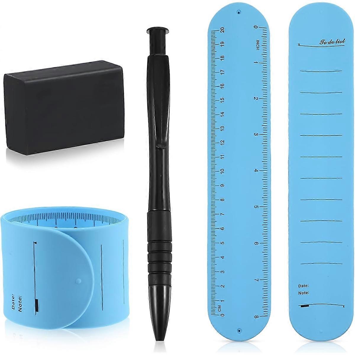 2 PCS Silicone Memo Wrist Band Reusable, Waterproof to Do List Erasable Wrist Band for Daily Planner