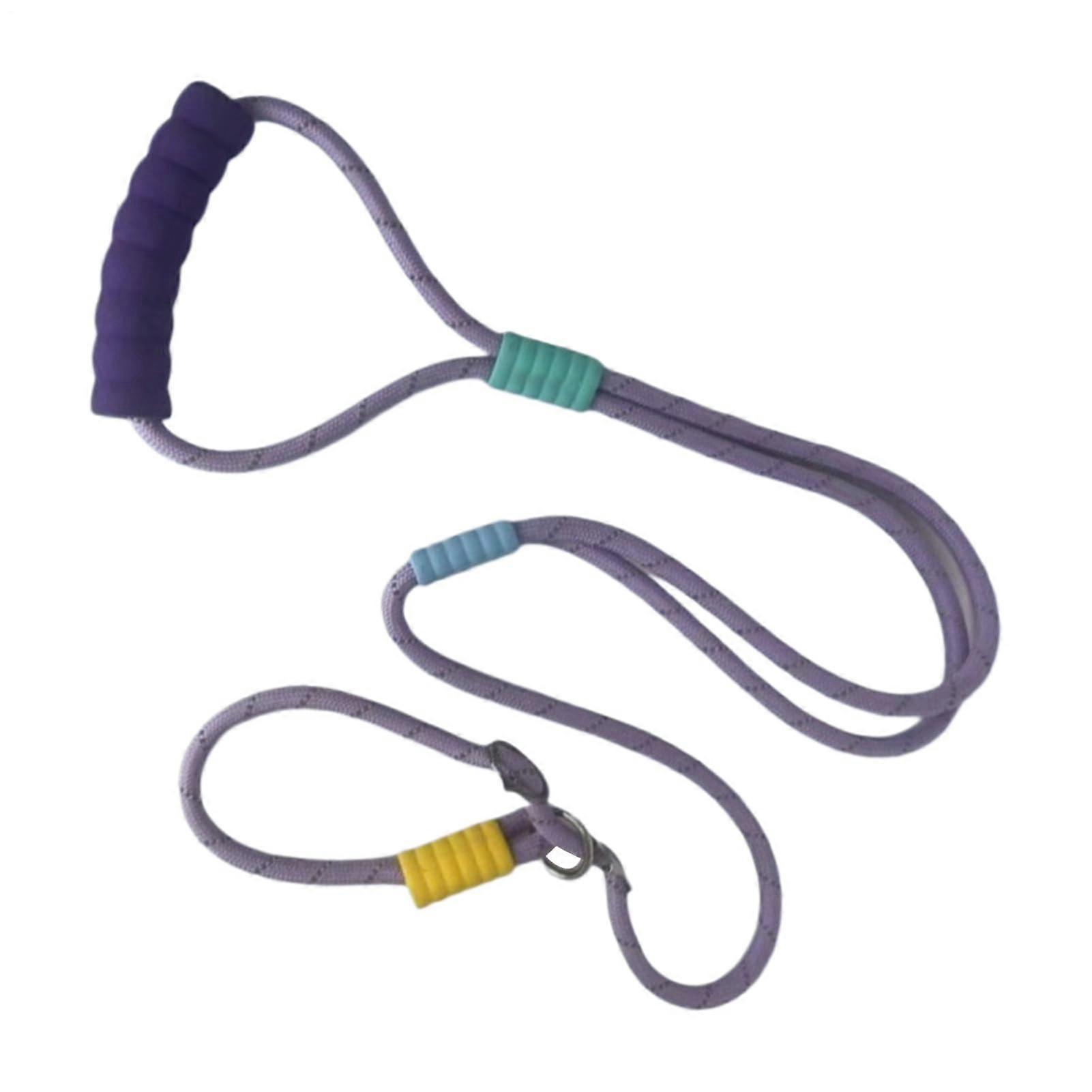 Dog Leash Cable - Elastic Training Leash, Durable Comfortable Accessory for Pets, Improved Safety for Pulling, Purple L Size