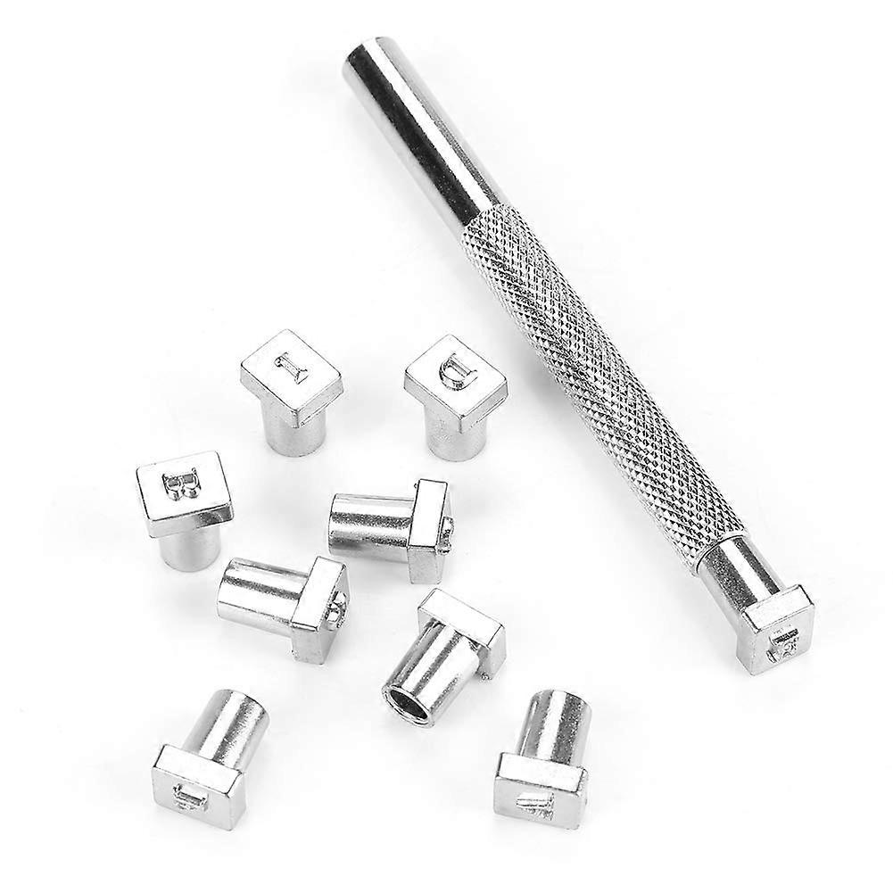 36Piece Leather Punch Stamp Set, Alloy Steel Alphabet and Number Punch Tools with NonSlip Handle for DIY Leather Crafting (3 mm)