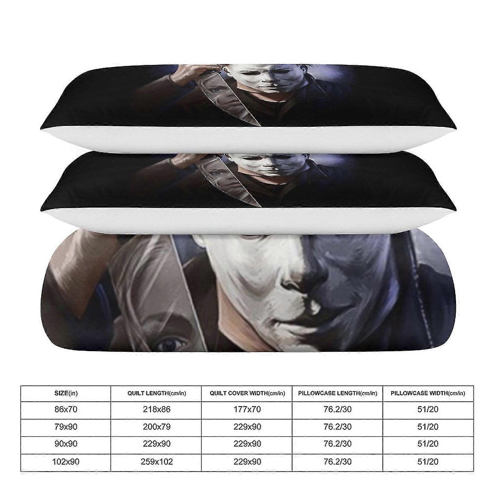 Suitable for Halloween 3 Pcs Bed Sheets Set Breathable Duvet Cover with 2 Pillow Shams Soft All Seasons Bedding Set