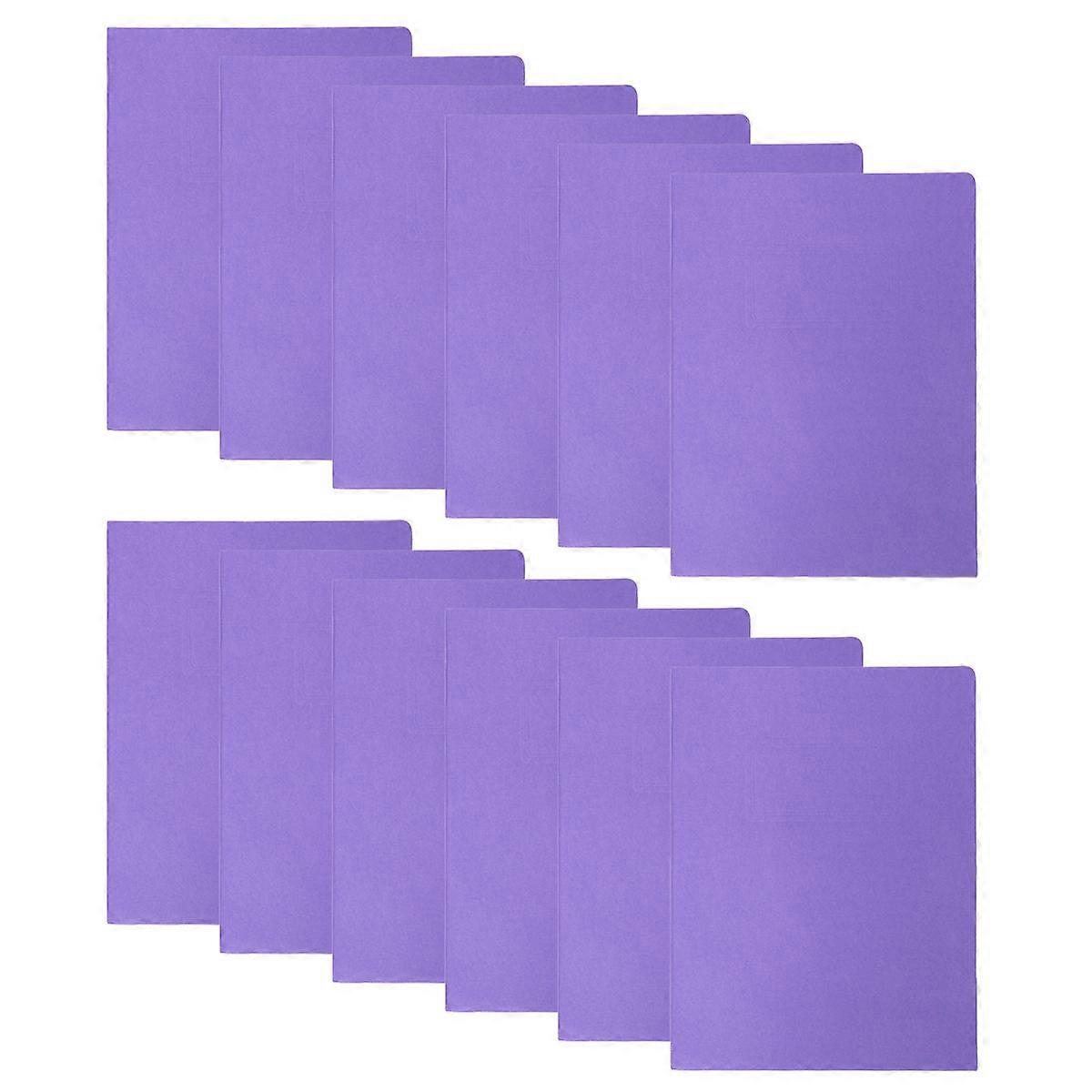 Office Project File Folder Kraft Paper 2 Pockets Purple Document Organization 12Pack