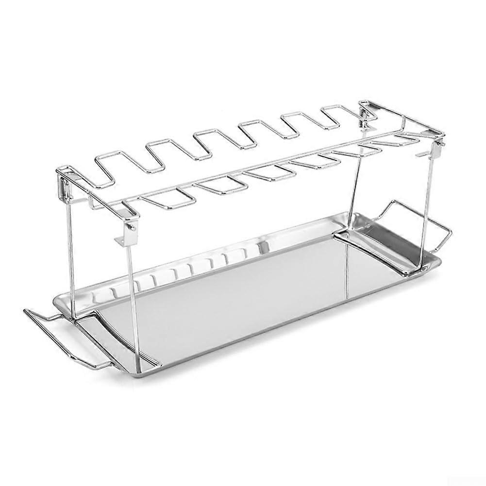 Chicken legs and wings grill tray stainless steel 2 in 1 stand grilled on all sides