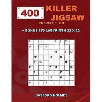 400 KILLER PUSSEL 9 X 9 + BONUS 250 LABYRINT 22 X 22 : Sudoku LÄTT, MEDIUM, SVÅRT, MYCKET SVÅRT nivåer och labyrintpussel mycket svåra nivåer