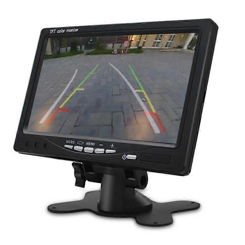 Car Video 7-Inch Car Rearview Monitor Rear View Camera Parking and Reverse Backup Camera, Dual Aerial Input with Trigger