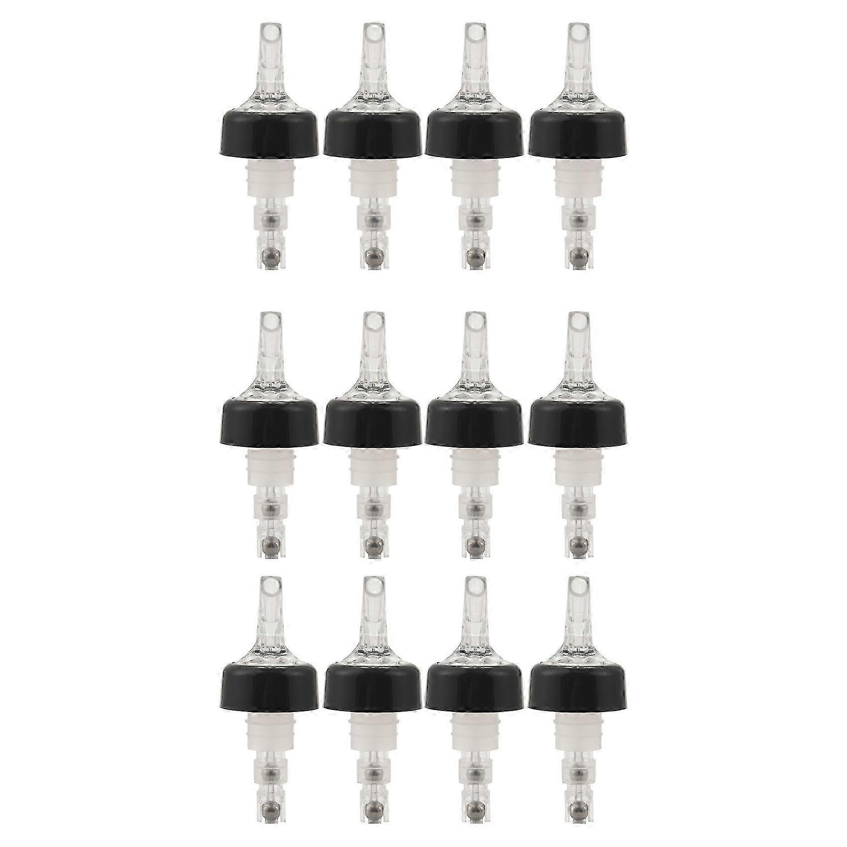 12 x 25ML Clear Auto Measure Quick Shot Pourers