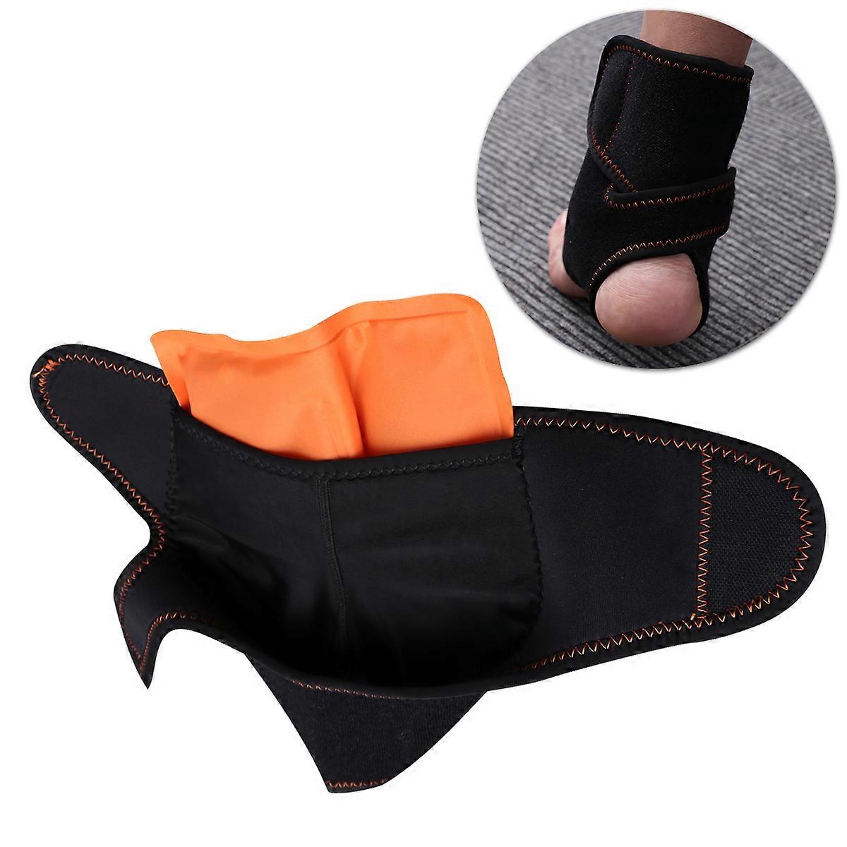 It sounds like you're referring to a product description for an **ankle wrap designed for hot and cold therapy**. These types of wraps are commonly